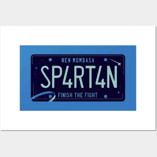 Spartan License Plate Posters and Art